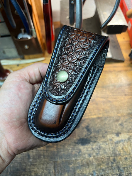 Buck Folding Hunter Custom Leather Sheath / Lined