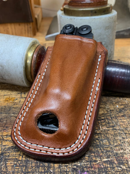 Leather Folding Knife / Multitool Sheath Design and Construction