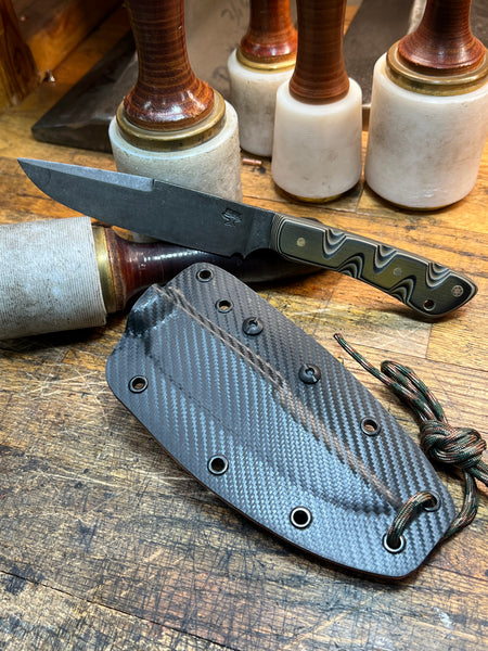 Custom Forged Medium Hunter / G10 Green/Tan
