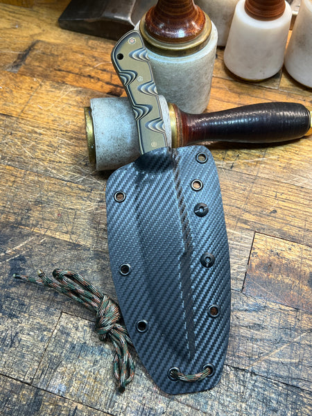 Custom Forged Medium Hunter / G10 Green/Tan