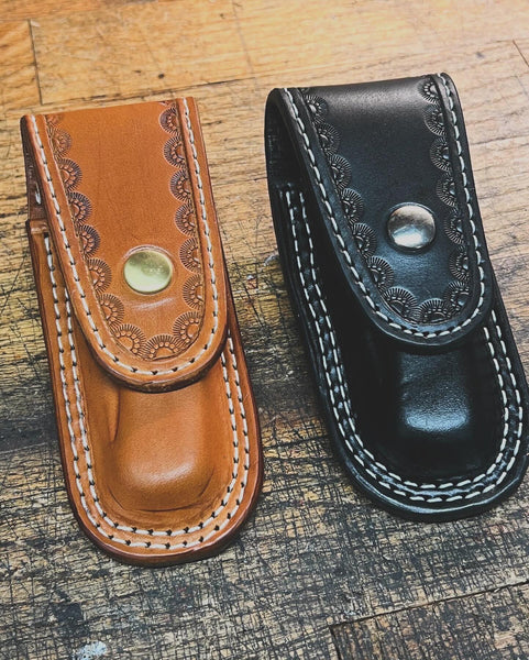 Buck Folding Hunter Custom Leather Sheath / Lined