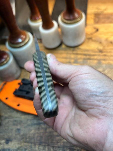 Custom Forged Medium Hunter / G10 Green/Tan