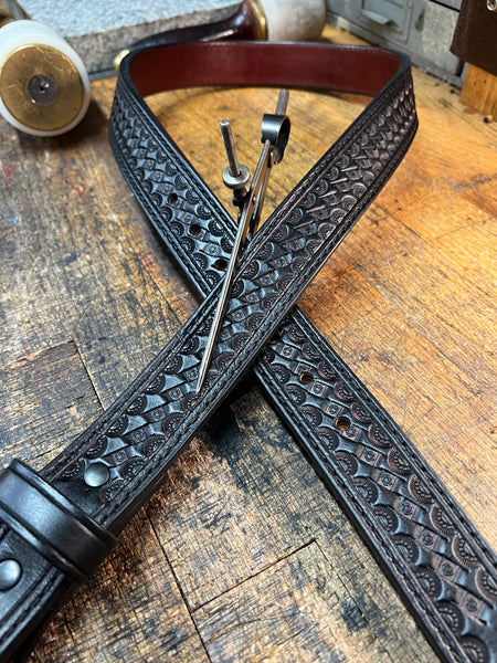 "The Fireman" Custom Tooled & Stamped Belt