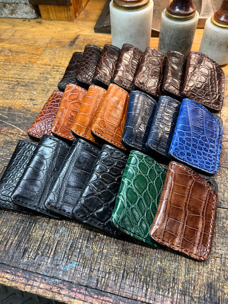 American Alligator Leather Minimalist Card Wallet ( Limited Run)