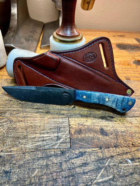 Custom Forged Medium Hunter / Blue Curly Maple