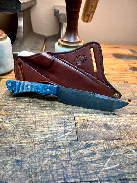 Custom Forged Medium Hunter / Blue Curly Maple