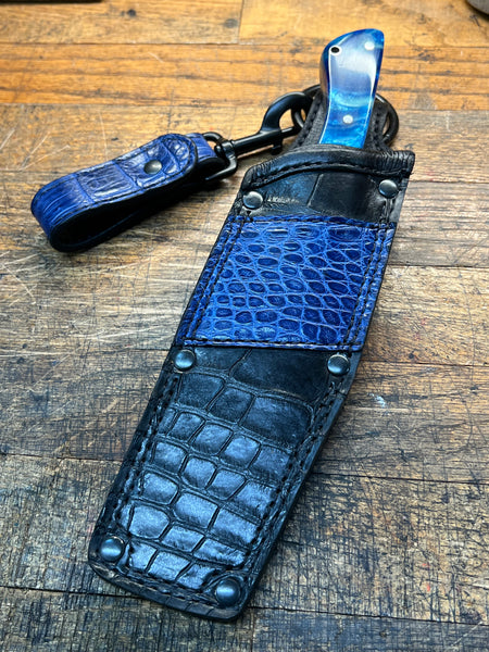 Custom Forged Large Hunter Blue /Swirl