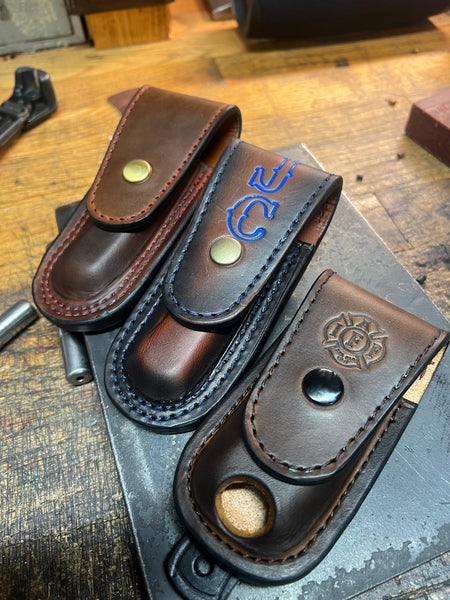 Buck Folding Hunter Custom Leather Sheath / Lined