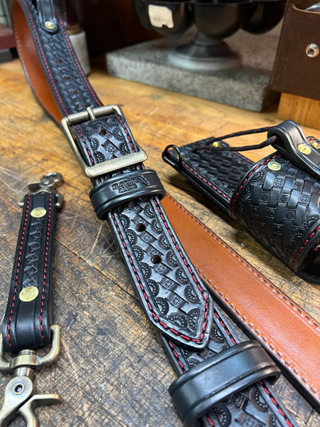 Custom Tooled Premium Radio Strap Set