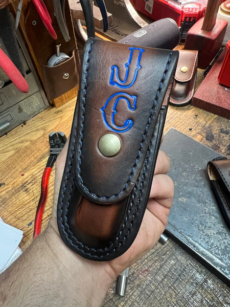 Buck Folding Hunter Custom Leather Sheath / Lined