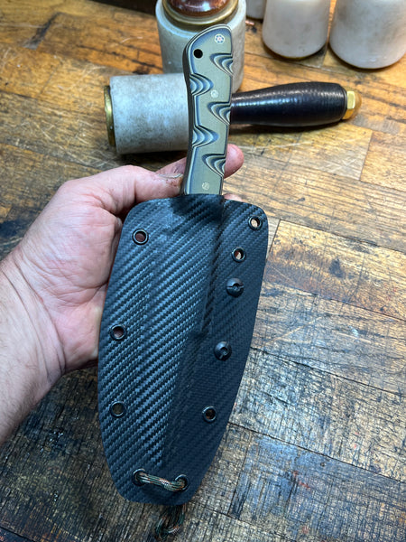 Custom Forged Medium Hunter / G10 Green/Tan