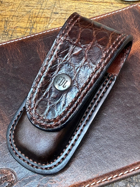 American Alligator Multi Tool Custom Leather Case / Lined