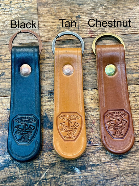 ORLANDO FIRE Leather Split Ring Key Lanyards