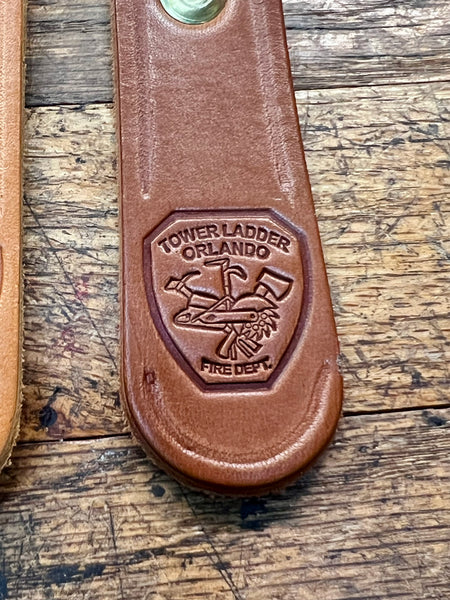 ORLANDO FIRE Leather Split Ring Key Lanyards