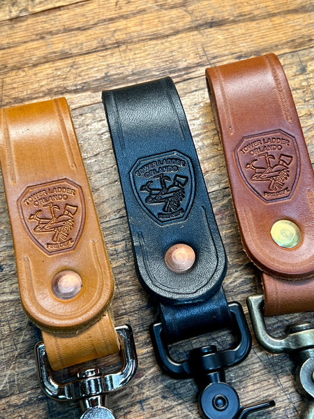 ORLANDO FIRE Leather Scissor Snap Key Lanyards