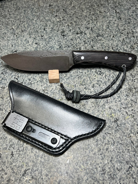 Forged EDC / Hunter Knife / Black Wenge Scales