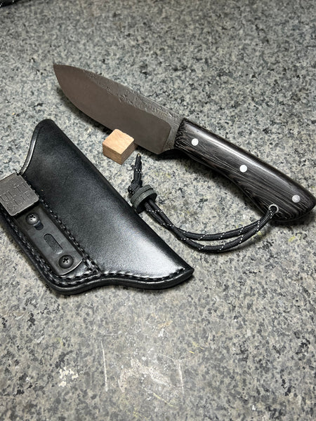 Forged EDC / Hunter Knife / Black Wenge Scales