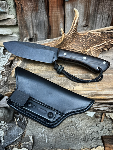 Forged EDC / Hunter Knife / Black Wenge Scales
