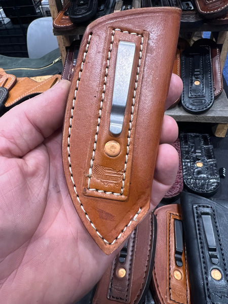 Fixed Blade Pocket Sheath with Slim Clip ( Taco Style )