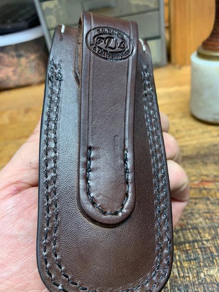 Buck Folding Hunter Custom Leather Sheath / Lined