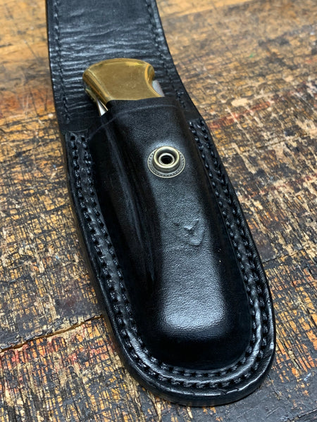 Buck Folding Hunter Custom Leather Sheath / Lined