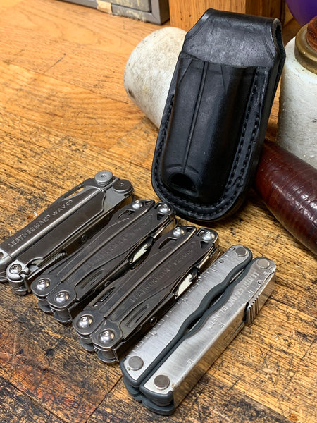 Multi Tool Custom Leather Case / Open Top Retention