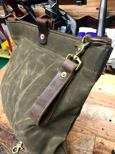 SCBA Mask / Utility Bag..Waxed Canvas and Leather