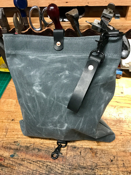 SCBA Mask / Utility Bag..Waxed Canvas and Leather