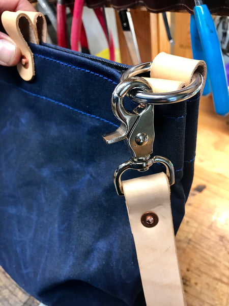 SCBA Mask / Utility Bag..Waxed Canvas and Leather