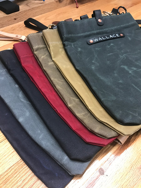 SCBA Mask / Utility Bag..Waxed Canvas and Leather