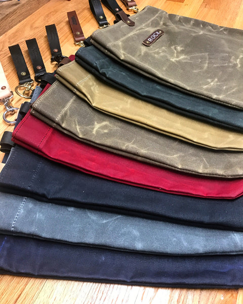 SCBA Mask / Utility Bag..Waxed Canvas and Leather