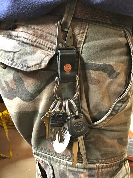 Blacked Out Utility Clip Lanyard / 1 Snap or Copper Rivet