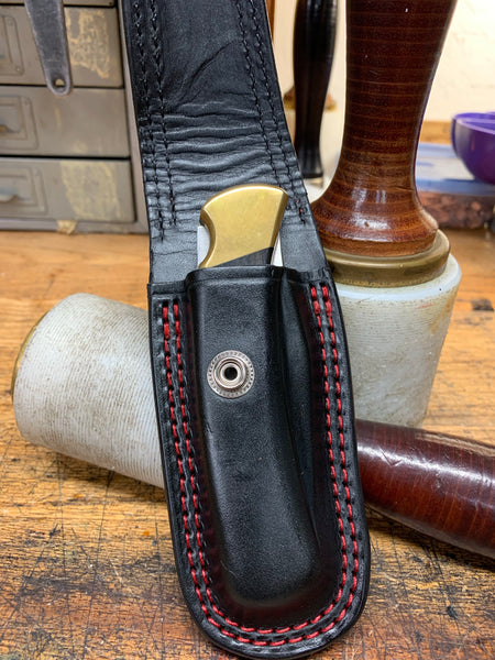 Buck Folding Hunter Custom Leather Sheath / Lined