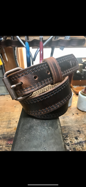 Buffalo Brown Veg-Tanned Lined Everyday Belt