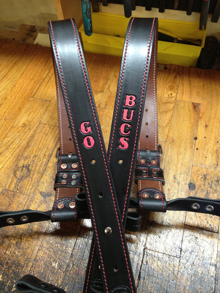 LEATHER LINED / Leather Bunker Gear Suspenders 1 3/4" Wide