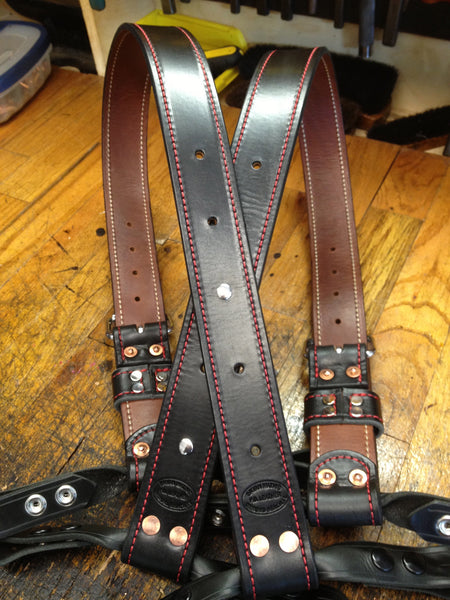 LEATHER LINED / Leather Bunker Gear Suspenders 1 3/4" Wide
